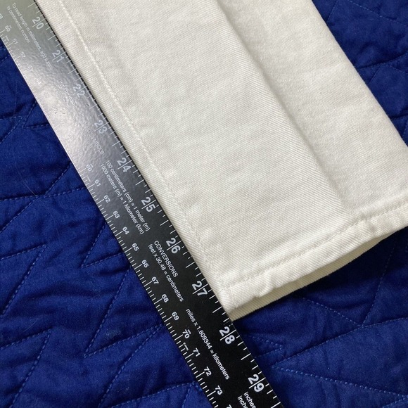 Vintage No! Jeans White High Rise Tappered Button Fly Jeans Size 25x28 80s Moped - Picture 9 of 12